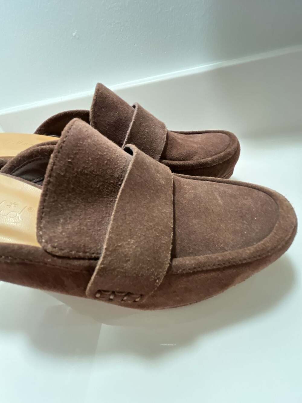 Splendid Vina Suede Platform Clog / Mule in Brown Chocolate Size 7.5